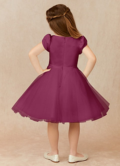 Azazie Malinda Final Sale Blushing Pink Ball-Gown with Sleeves Tulle Dress image2