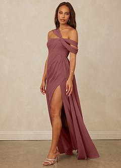 Christian Siriano Bridal for Azazie 1014 Brautjungfernkleider A-Linie Schulterfrei Chiffon Kleid Amethyst image8