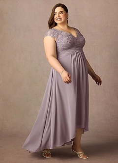 Azazie Irmeli Mother of the Bride Dresses Dusk A-Line Lace Chiffon Dress image10