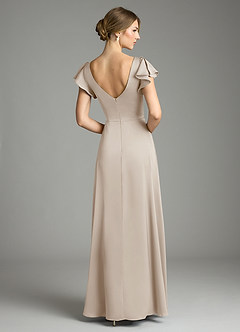 Azazie Omari Bridesmaid Dresses Frost A-Line Stretch Satin Dress image2