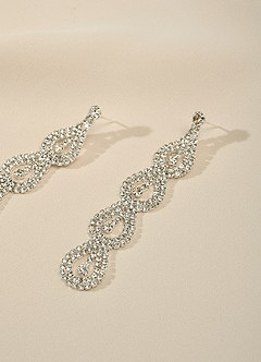 front Boucles d'oreilles pendantes en cristal