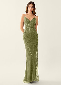 Magnolia Olive Mermaid Sequined embroidery Prom Dress image3