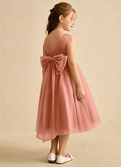 Azazie Winnie Blumenmädchenkleider Ballkleid Schleifen Tüll Kleid Mai Tai image3