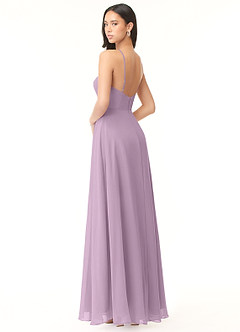 Azazie Bailey Bridesmaid Dresses A-Line Halter Side Slit Chiffon Floor-Length Dress image4
