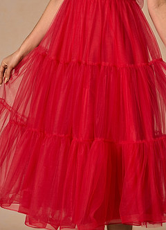 Godelieve Cherry Red Midi Dress image6