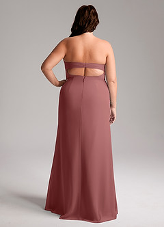 Azazie Leonis Bridesmaid Dresses Amethyst Sheath Strapless Chiffon Convertible Dress image10