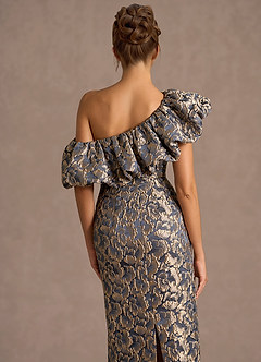 Maxi jurk Ismerelle Vergulde Marine image5