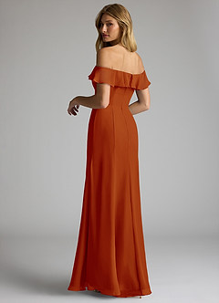 Azazie Sophie Bridesmaid Dresses Paprika A-Line Off the Shoulder Chiffon Convertible Dress image5