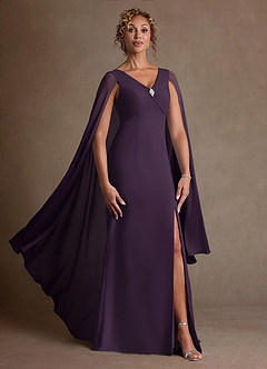 Azazie Boudica Suknie dla Matki Panny Młodej Linia A Pofałdowany Szyfon Długość podłogi Sukienka image1