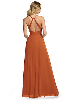Azazie Davis Brautjungfernkleider A-Linie V-Hals Chiffon Kleid Kanel image5