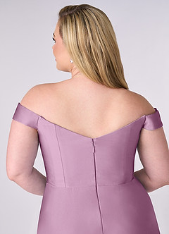 Barbie ♥ Azazie Bridesmaid Dresses Wisteria A-Line Off the Shoulder Stretch Satin Convertible Dress image12