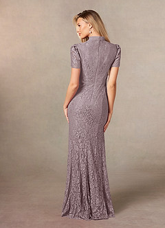 Azazie Carleannia Mother of the Bride Dresses Dusk Mermaid Lace Chiffon Dress image4
