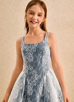 Azazie Cubbie Girls Formal Flower Girl Dresses Neptune A-Line Lace Dress image6