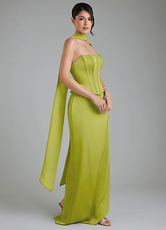 Azazie River Robes de demoiselle d'honneur Robe Fourreau Convertible en Satin extensible Corset Citronnelle image12
