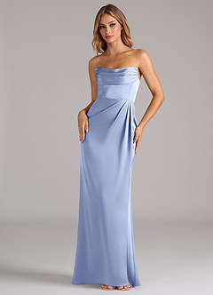 Azazie Johana Vestidos de damas de honor Vestido de Hielo de Satén Elástico de Corte Sirena Convertible con Vestidos sin tirantes image5