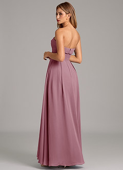 Azazie Lucienne Bridesmaid Dresses Vintage Mauve A-Line Strapless Chiffon Convertible Dress image2
