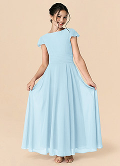 Azazie Payton Klä av A-Line i Chiffong Rosett image3