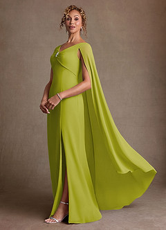 Azazie Boudica 신부의 어머니 드레스 A라인 주름진 쉬폰 플로어 길이 드레스 image2