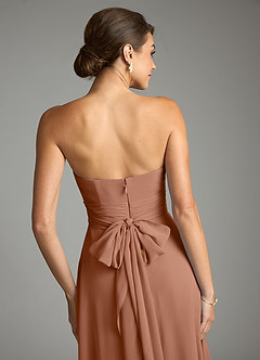 Azazie Tamira Suknie dla druhen Linia A Pofałdowany Szyfon Do ziemi Sukienka image5