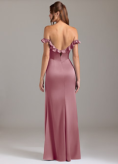 Azazie Callie Bridesmaid Dresses Vintage Mauve A-Line Ruched Stretch Satin Convertible Dress image7