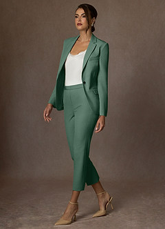 front Kennedy Eucalyptus Structured Stretch Pants Suit