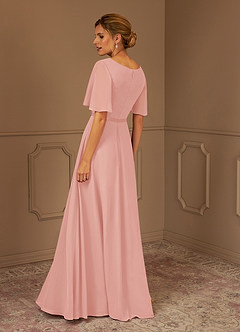 Azazie Tricia Mother of the Bride Dresses Rosette A-Line V-Neck Pleated Chiffon Dress image3