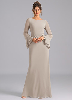 Azazie Leone Bridesmaid Dresses Frost Mermaid Corset Chiffon Dress image3