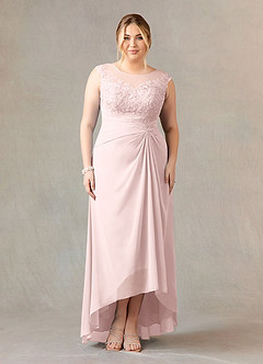 Azazie Endora Final Sale Black A-Line Scoop Lace Chiffon Dress image6