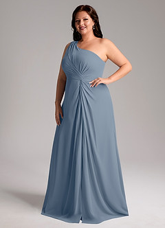 Azazie Brooke Bridesmaid Dresses Twilight A-Line One Shoulder Chiffon Dress image11