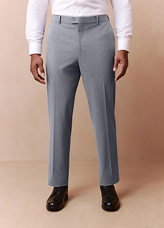 Savile Grey Wool Blend Dress Pants
