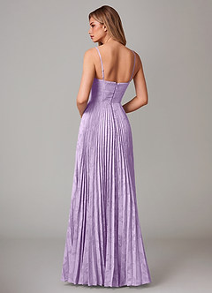 Azazie Akiko Bridesmaid Dresses Lilac A-Line Sweetheart Neckline Floral Burnout Dress image2