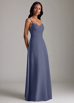 Azazie Kali Brudtärnklänningar Klä av A-Linje i Chiffong Plisserad Stormig image3