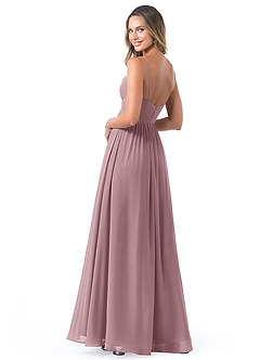 Azazie Alia Bridesmaid Dresses A-Line Pleated Chiffon Floor-Length Dress image3