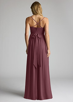 Azazie Llana Maternity Bridesmaid Dresses A-Line Chiffon Floor-Length Dress image4