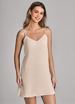 front Matching Color Classic Cloud-Soft Slip Dress