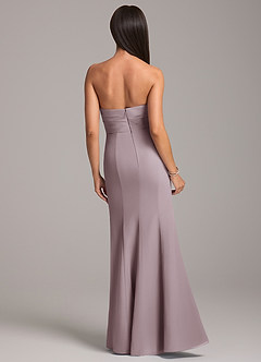 Azazie Yola Bridesmaid Dresses Dusk Sheath Pleated Chiffon Convertible Dress image6