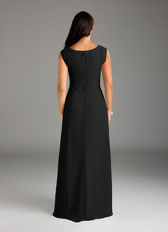 Azazie Bettina Abiti per la Madre della Sposa Abito A-Line in Chiffon Pizzo Nero image4