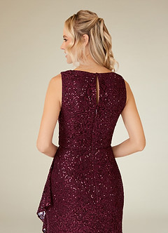 Azazie Eleanora Mother of the Bride Dresses Cabernet Sheath Sequins Lace Dress image6