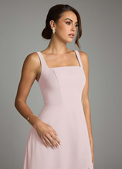 Azazie Debra Bridesmaid Dresses Blushing Pink A-Line with Pockets Chiffon Convertible Dress image3