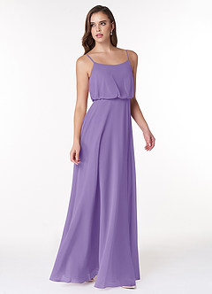 Azazie Lupe Abiti da Damigella Abito A-Line in Chiffon Blouson con Scollo a U Tahiti image4