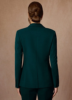 front Kennedy Pine Structured Stretch Pants Suit