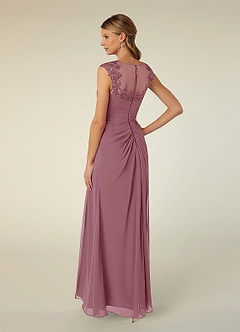 Azazie Libby Mother of the Bride Dresses Vintage Mauve A-Line Scoop Sequins Chiffon Dress image4
