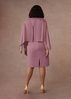 Azazie Maryam Final Sale Dusty Blue Sheath Lace Chiffon Dress image9