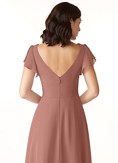 Azazie Omari Bridesmaid Dresses Cedar Rose A-Line Chiffon Dress image6