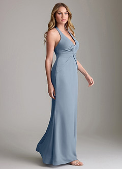 Azazie Valerie Bridesmaid Dresses Twilight Mermaid Pleated Chiffon Dress image4