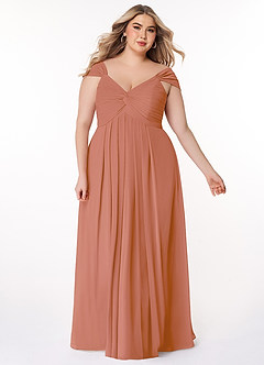 Azazie Kaitlynn Bridesmaid Dresses MAI TAI Empire Ruched Chiffon Convertible Dress image10