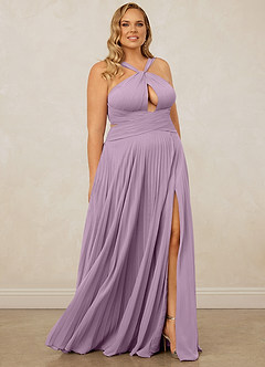 Christian Siriano Bridal for Azazie 1009 Bridesmaid Dresses Wisteria A-Line Pleated Chiffon Dress image12