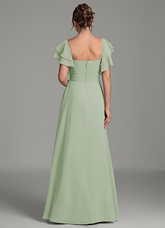 Azazie Dacia Bridesmaid Dresses Dusty Sage A-Line Ruched Chiffon Dress image5