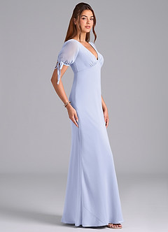 Azazie Pheby Bridesmaid Dresses Lavender A-Line Pleated Chiffon Dress image5