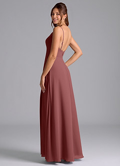 Azazie Sarella Bridesmaid Dresses Amethyst A-Line with Pockets Chiffon Dress image5